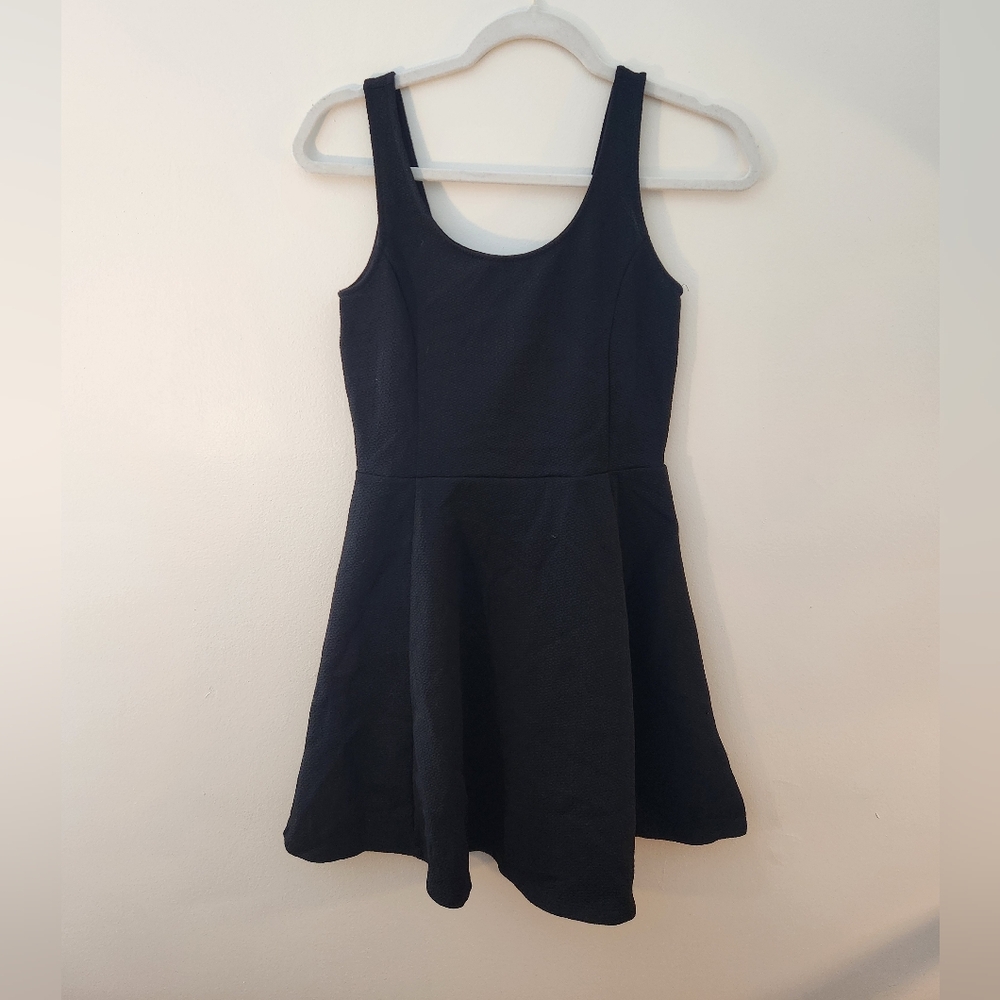 H&M Textured Black Mini Dress